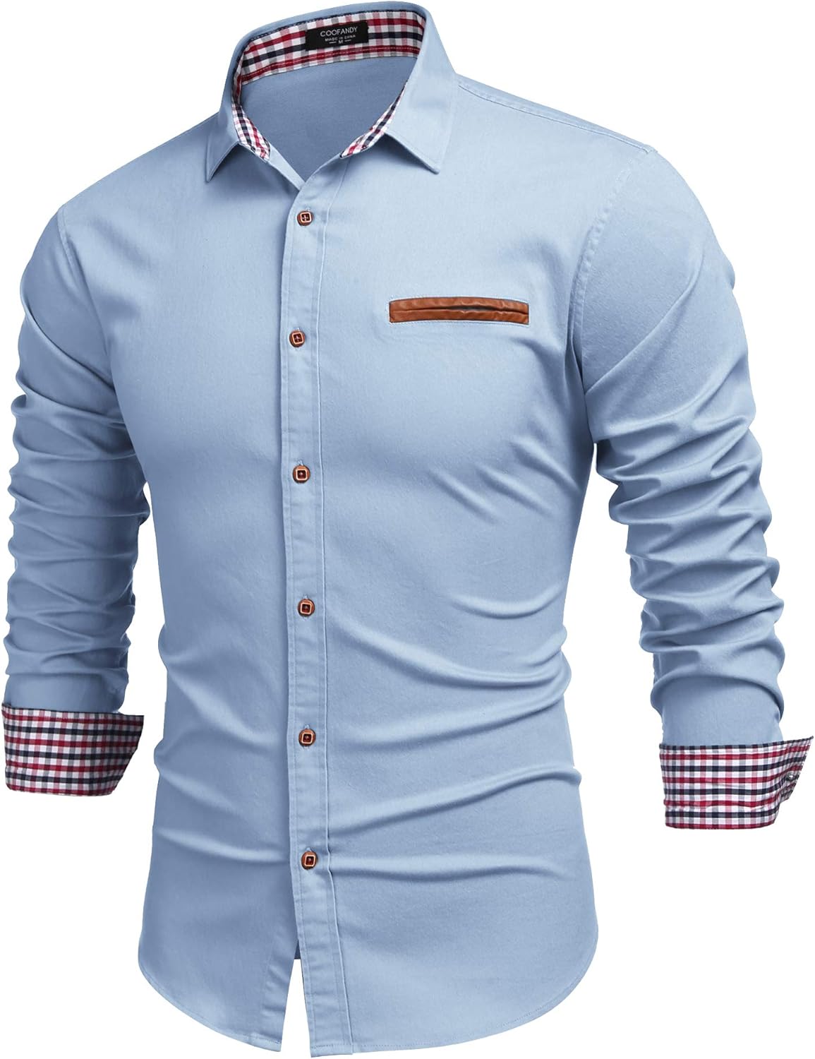 blue denim dress shirt mens
