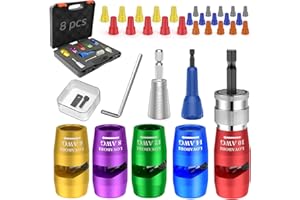 SauHandi Wire Stripper Tool for Drill, 2025 New Upgrade Wire Twister Tool for 6-14 AWG, Professional 8 In 1 Wire Stripper Twister and Wire Nut Twister Electrical Wire Twister Tool for Drill