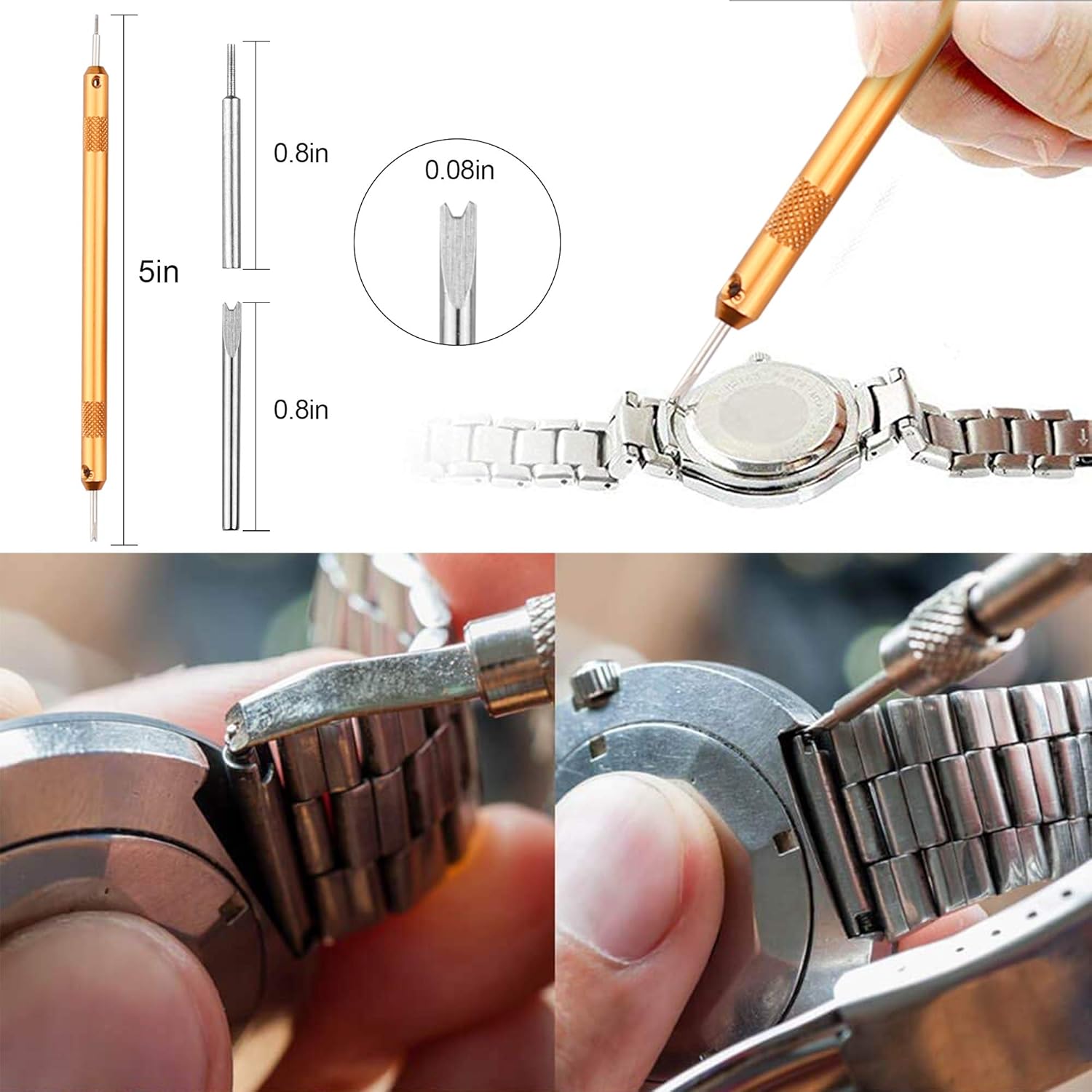 XOOL Watch Repair Kit, 151 PCS Watch Repair Tools Professional Spring Bar Tool Set, Watch Band Link Pin Tool Set, Watch Battery Replacement Tool Kit with Carrying Case and Instruction Manual - - 
