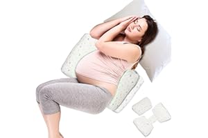 GloTika Pregnancy Pillows for Sleeping, Large Maternity Body Pillow Support for Back, Legs, Belly of Pregnant Women, Detachable and Adjustable, with Large Adjustable Pillow and Cover