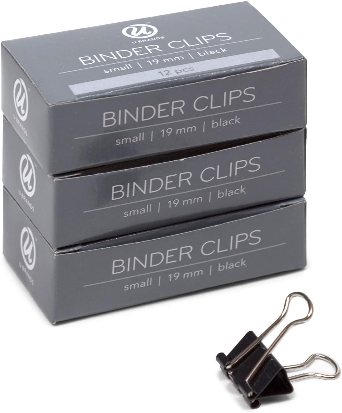 U Brands Binder Clips, Small 3/4Inch Width, 1/3Inch Paper Holding