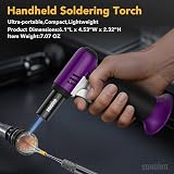 Sondiko Kitchen Blow Torch S907 with Fuel Gauge Adjustable Flame Purple Black view 5