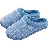 HomeTop Women's Comfy Memory Foam Slip On House Slippers Washable Indoor/Outdoor Shoes