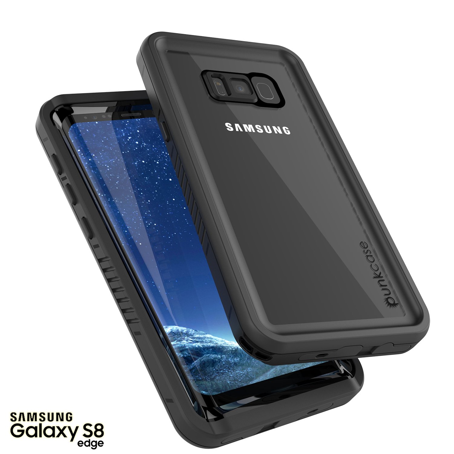Galaxy S8 Waterproof Case, Punkcase [Extreme Series] [Slim Fit] [IP68 Certified] [Shockproof] [Snowproof] [Dirproof] Armor Cover W/Built in Screen Protector for Samsung Galaxy S8 [Black]