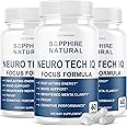 (3 Pack) Neuro Tech IQ Brain Supplement Neurotech Iq Focus Formula Pills (180 Capsules)