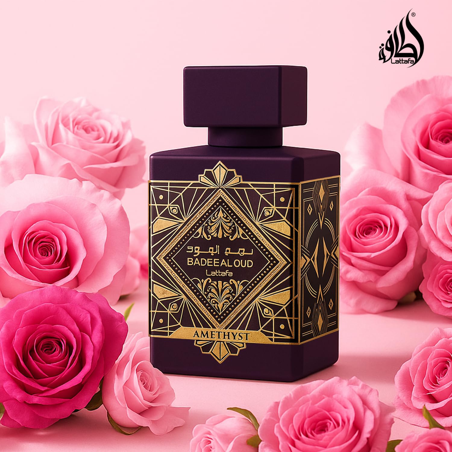 Lattafa Bade'e Al Oud Amethyst for Unisex Eau de Parfum Spray, 3.4 Ounce / 100 Ml
