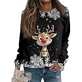 Christmas Sweatshirts For Women 2024 Xmas Tree Graphic Fall Wimter Clothes Crewneck Pullover Long Raglan Sleeve Top