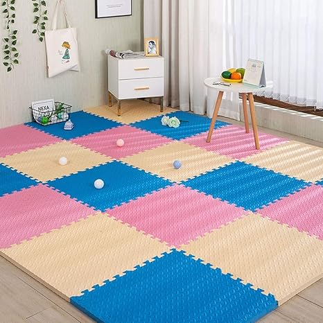 Amazon ジョイントマット パズルマット おしゃれ 厚手 大判 ベビー 子供部屋 防音 転倒防止 60 60 2 5 8 汚れ防止 洗える 衝撃吸収 滑り止め 防湿 雰囲気 インテリア 通気性 和室 居間 寝室 幼稚園 保育園 カラー 遊び場 リビングルーム 親子 ジョイントマット