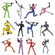 12 Pack T13 Action Figure 3D Printed Multi-Jointed Movable, Dummy