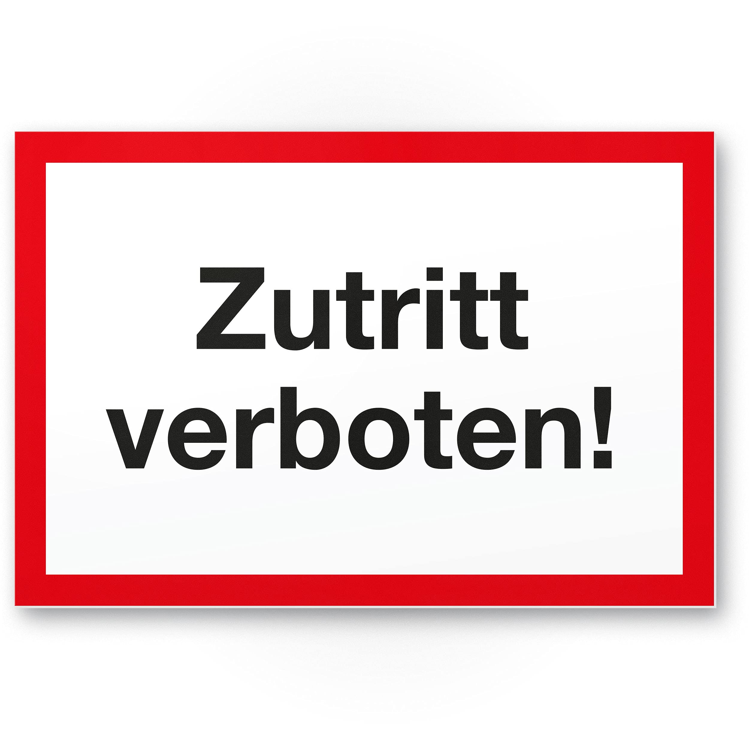 No Access Sign/Door Sign T30 x 20 cm/No Access for Doors, Rooms, Plots and Residential Facilities, Sign Access for Unauthorised Prohibited