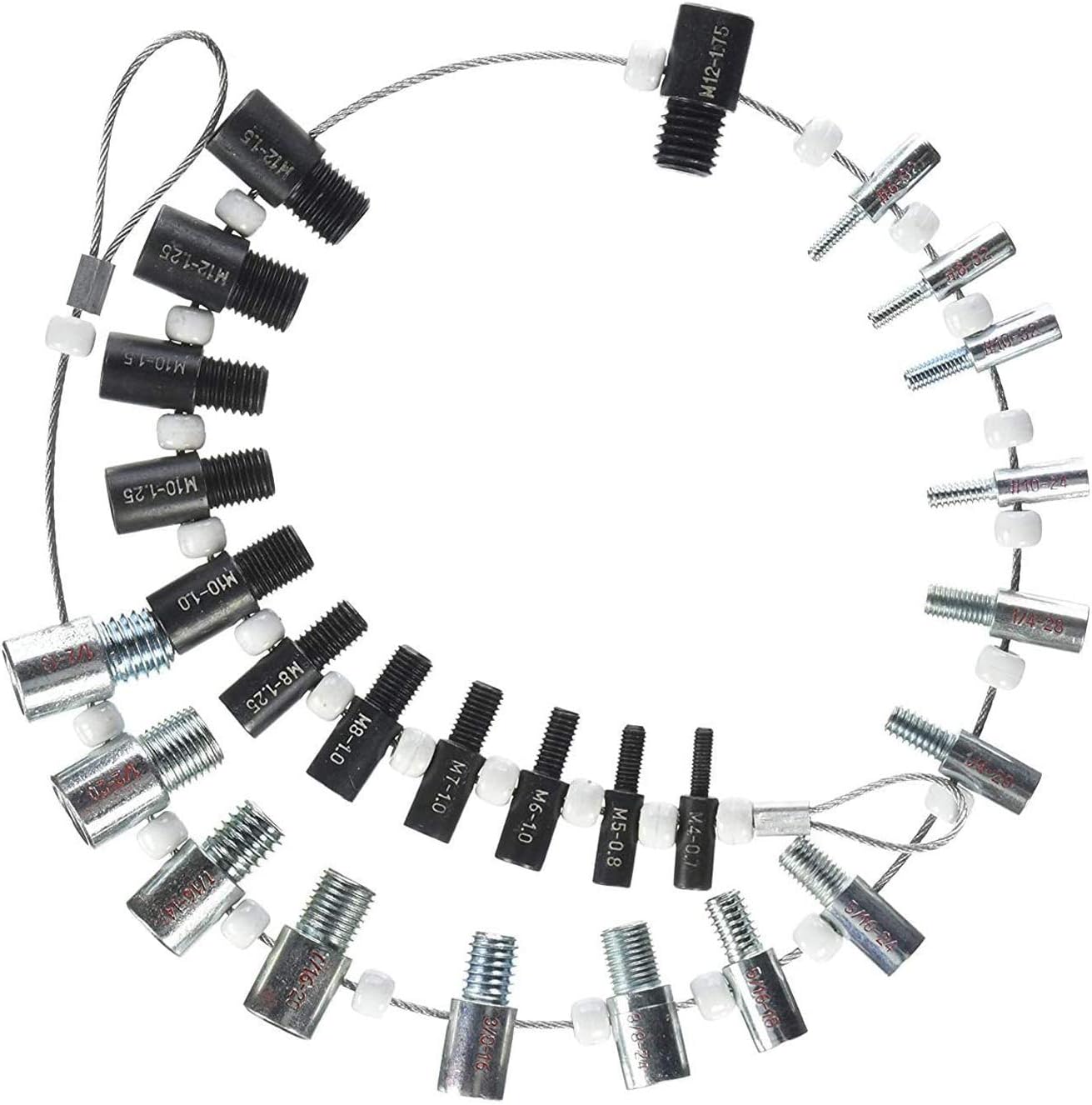 Nut, Bolt Thread Checker(Inch & Metric), Size Gauge Measuring Tool for