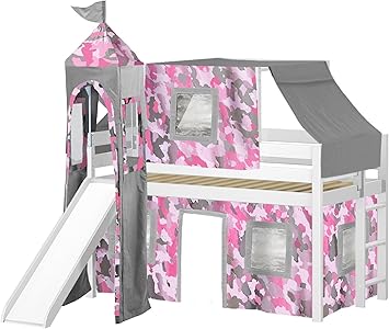 princess bunk bed with slide