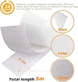Blooven Hook and Loop Tape 5 m x 50 mm Self Adhesive White view 3