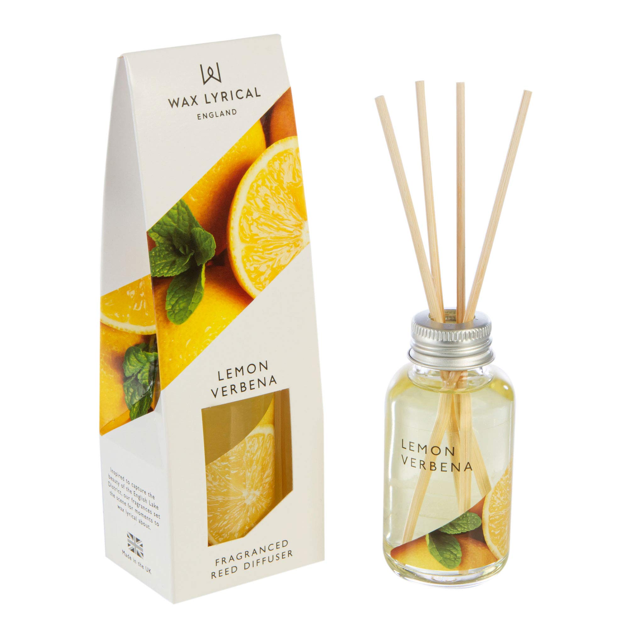 WAX LYRICAL Reed Diffuser 40ml, Lemon Verbena, Yellow