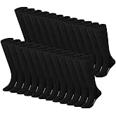 Haysandy 24 Pairs Soccer Socks Youth Football Softball Baseball Team Sock Bulk Unisex High Long Tube Sport Sock