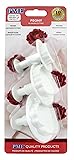 PME Set of 3 Peony Plunger Cutter, Standard, White