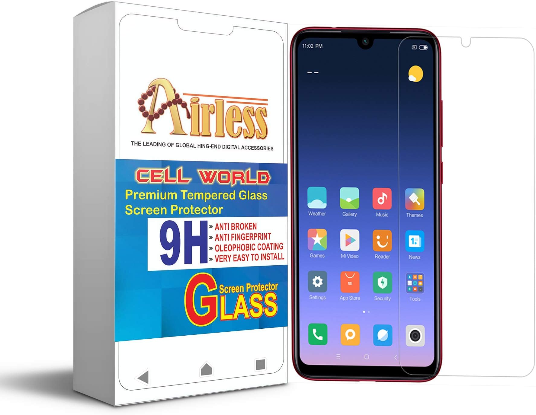 Airless Real HD Clarity 2.5D Easy Installation Tempered Glass Screen Protector for Redmi Note 7 Pro/Note7 6.3" 2019 (Transparent)