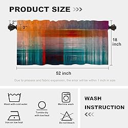 Batmerry Orange Abstract Color Valance