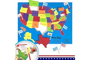 Imagimake Mapology United States Flash Card Puzzle with Flags, Country- Capitals | Educational Toys for Kids Ages 5-8 | Learn Geography Puzzles for kids Ages 8-10 | Christmas Gift for Boys & Girls