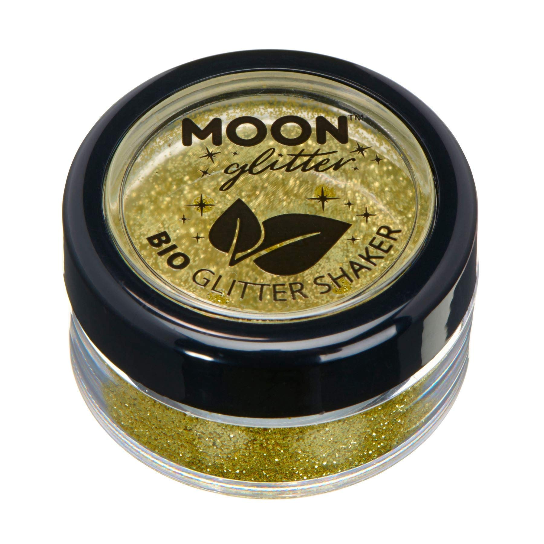 Biodegradable Eco Glitter Shakers by Moon Glitter - Gold - Cosmetic Bio Festival Makeup Glitter for Face, Body, Nails, Hair, Lips - 5g