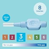TePe Interdental Brush Extra Soft Blue 0.6mm ISO 3 8pcs Plaque Removal view 3