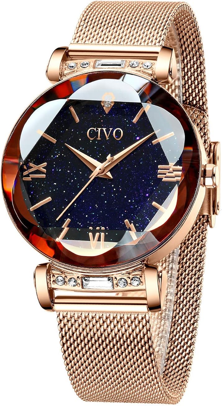 CIVO Orologio Uomo Analogico Pelle, Quadrante Con Numeri Romani, Impermeabile 3ATM, Regalo Elegante Per Compleanno O Festa Del Papà - 2