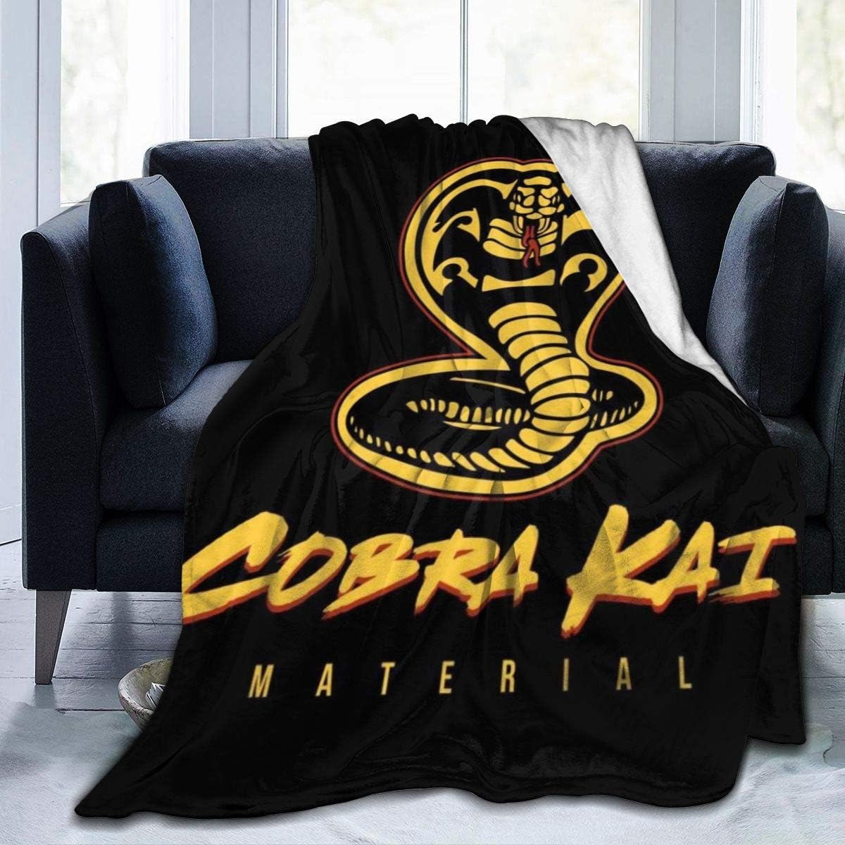 GFHDG Cobra Kai Material Karate Kid Fleece Flannel Throw Blanket