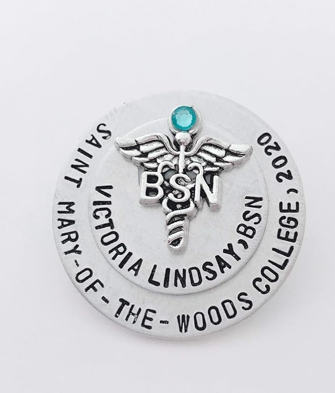 Registered Nurse Pin, Pinning Ceremony, Custom Stacked