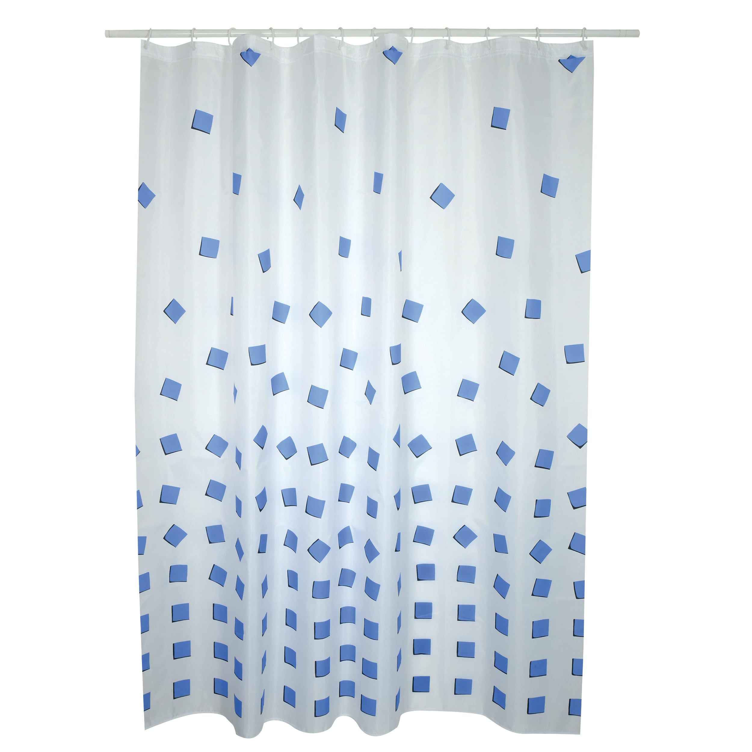 MSV Polyester Thika Shower Curtain, Blue, 180 x 200 cm