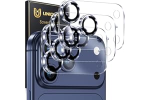 UniqueMe Compatible for 3 Pack iPhone 17 Pro Max Camera Lens Protector - [Drop Protection] Anti Scratch Full-Coverage Tempered Glass Camera Cover Screen [Periodic Quality Upgrading]