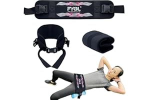 FYGL Hip-Thrust-Belt, Foldable Band for Dumbbells, Kettlebells, Plates - Supports Up to 300 lbs, Gym and Home Workouts with Slip-Resistant Padding