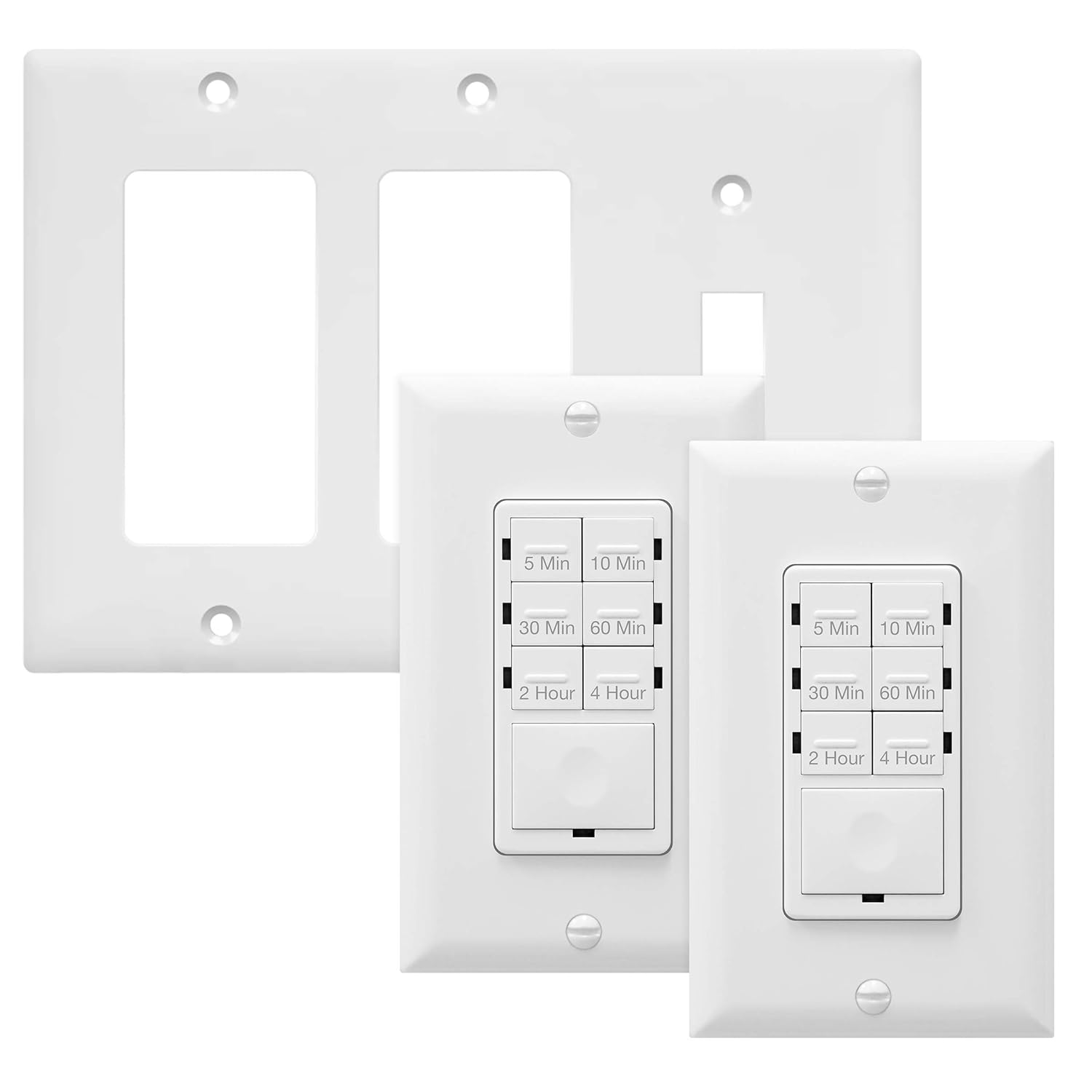 ENERLITES Countdown Timer Switch, Fan Switch Timer, Bathroom Timer Switch, 5 min 4 hr