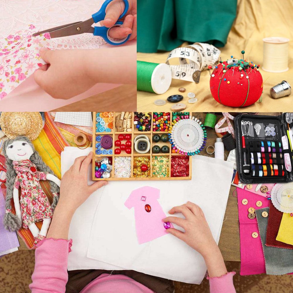 Sewing Kit [88 DIY Sewing Supplies] Zipper Portable leather sewing kit ,Mini Sewing Kit for Beginners,Emergency,Summer Campers,Travel and home Filled with Mending Supplies and Sewing Accessories