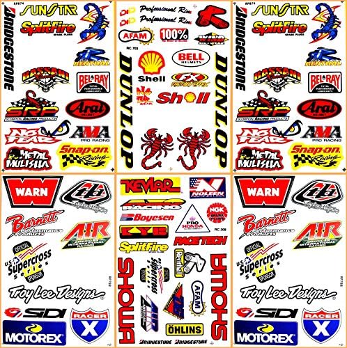 Pro Motocross Supercross Motorcycles Dirt Bikes MotoGP ATV Helmet Jet ski D6220 Lot 6 Graphic Vinyl Decals Stickers