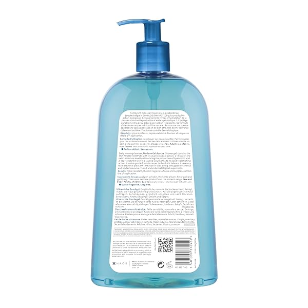 BIODERMA – ATODERM HYDRATING SHOWER GEL BODY WASH – MOISTURIZING FACE AND BODY CLEANSER FOR NORMAL TO DEHYDRATED SENSITIVE SKIN