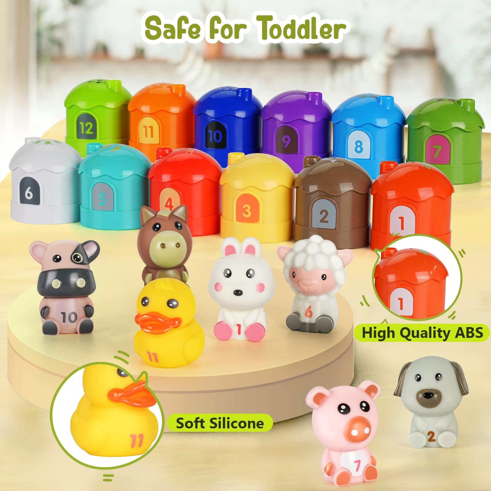 Mua ADFO Learning Toys for Toddlers 1 2 3 Years Old, 24 Pcs Farm Animal ...