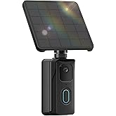 iTODOS 13200mAh Solar Charging Base Station for Blink Doorbell 2nd Gen, 4W High-Efficiency Solar Panel, IP67 Waterproof External Power Supply, Continuous Power to Blink Doorbell