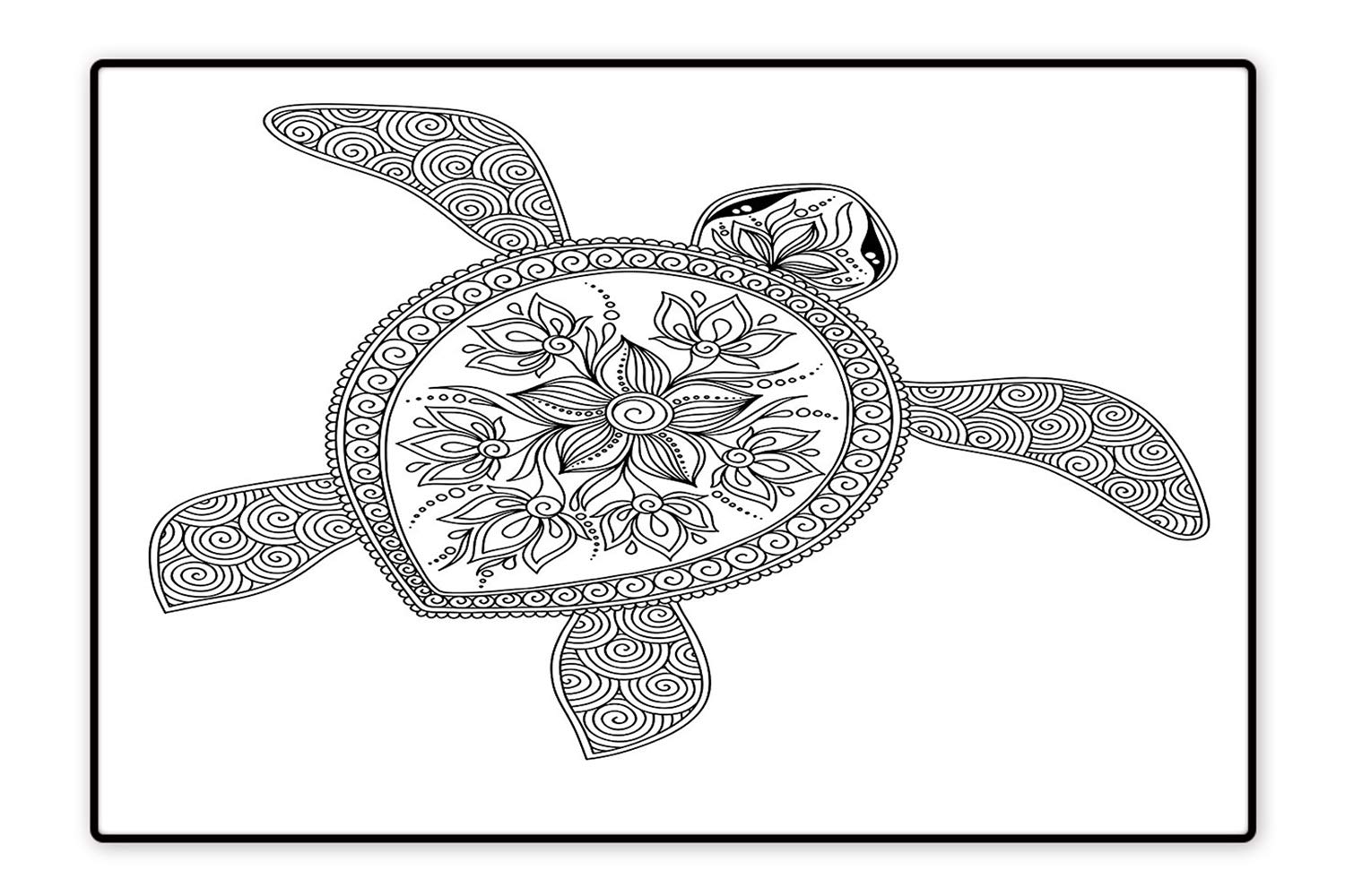 Amazon Com Indoor Outdoor Floor Mat Artistic Turtle Figure