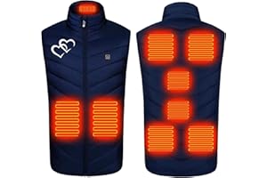 KICILVS Heated Vest for Men Women Softshell Heated Jacket USB Rechargeable Unisex Warming Heating Vest Outdoor Clothing