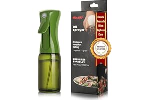 Mistifi Premium Oil Sprayer – Dark Glass Bottle for Cooking, Air Fryer & Salad – Fine Mist, Easy Press – Abyss/Olive
