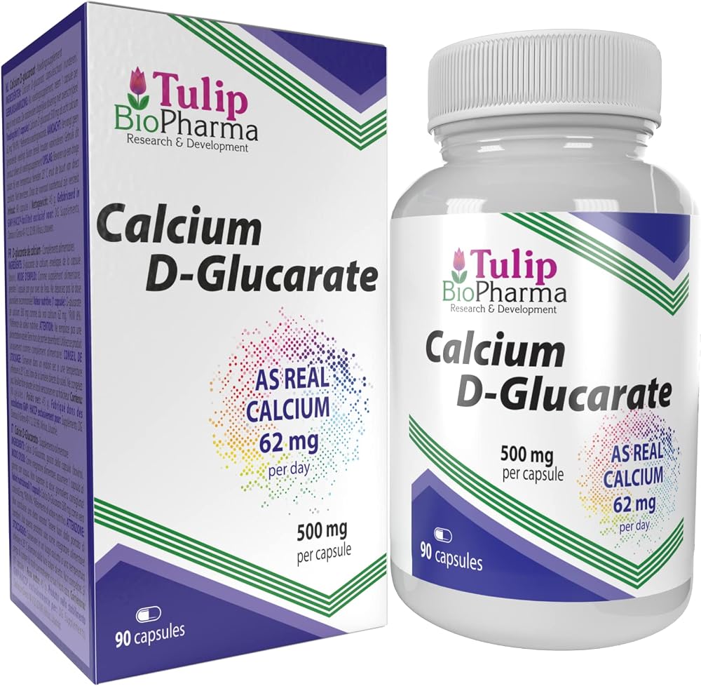 Tulip BioPharma Calcium D-Glucarate 500mg 90 Capsules High Strength