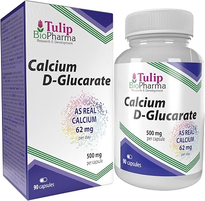 Tulip BioPharma Calcium D-Glucarate 500mg 90 Capsules High Strength