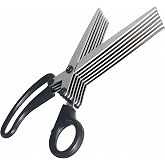 Sunstar Stationery S3711455 7-Blade Shredder Scissors, 7.9 inches (200 mm), Black (Authentic Hologram for US and EU Only)