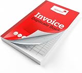 Silvine Duplicate Invoice Book 1-100 with Index Sheet 210x127mm gloss cover view 4