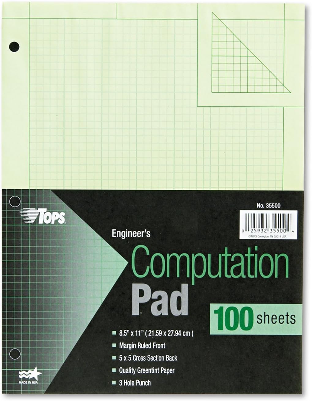 TOP35500 Engineering Computation Pad Graph Paper Pads