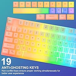 CHONCHOW LED Keyboard and Mouse, 104 Keys Rainbow