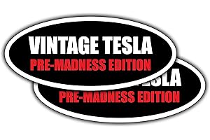 ARKWISDOM Funny Anti Elon Vintage Pre Madness Edition Sticker - Waterproof Durable Vinyl Decal for Car Bumper, Laptop, Luggage, Water Bottle, Phone Cases, Wall, Door and Window, Size - 6'-Inch X 2.7-Inch 2-Pack