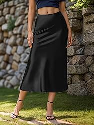 Women's Satin High Waist Hidden Elasticized