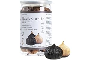 Orgnisulmte Black Garlic Made in Canada Whole Black Garlic Bulbs Fermented for 90 Days,Black Garlic Cloves All Natural 250g