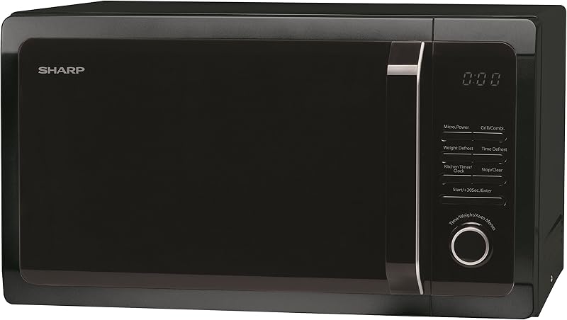 Sharp R764KM Grill Microwave 25L 900W Black - 10 Auto Programs
